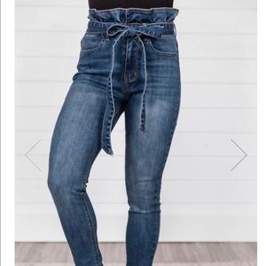 Paper bag waisted jeans